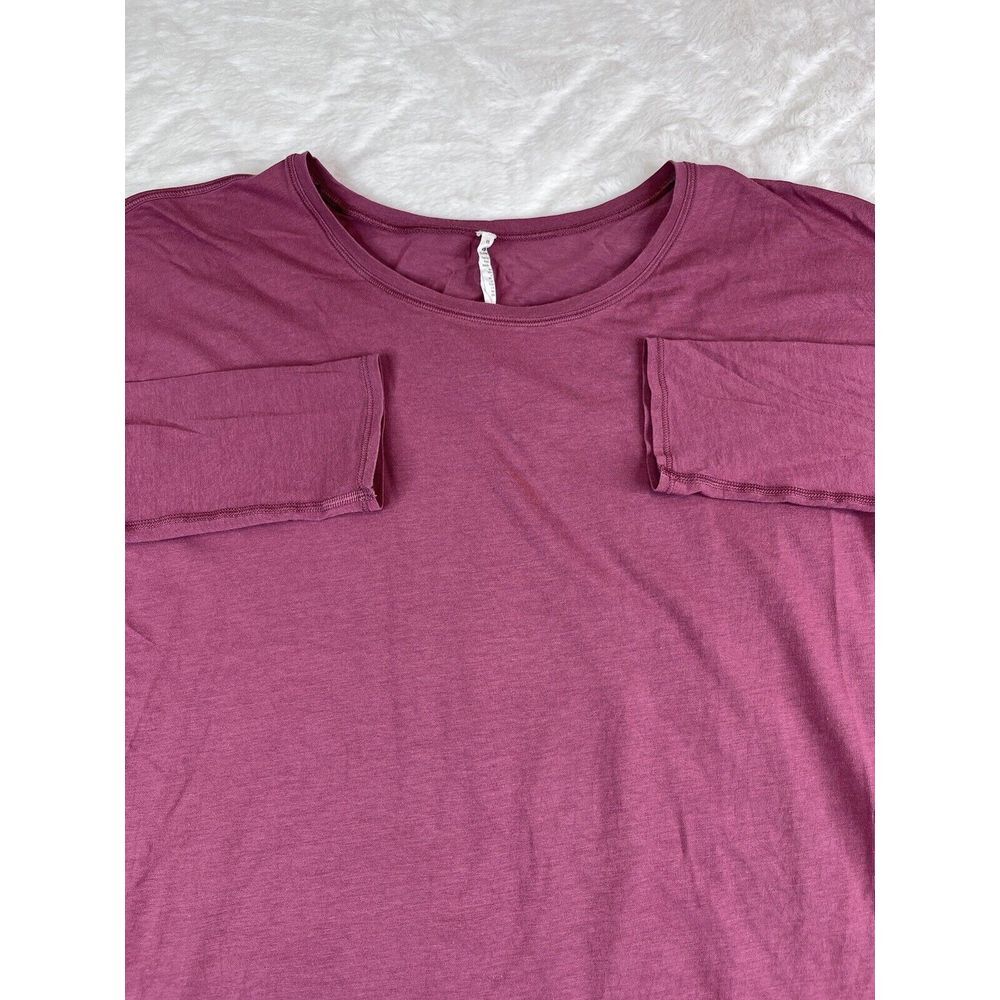 Lululemon Shirt Womens Pink To The Point Long Sleeve Asymmetrical Tie - Sz 8